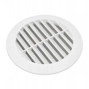 White Circle Round Air Vent Fit 100 to 150 mm Round Ducting Ventilation Cover Supply Fly Net