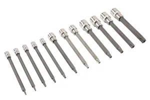 Laser Tools 7723 12pc Tamperproof Torx Bit Set Long Series 135mm