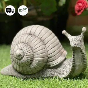 Small Stone Cast Snail Garden Ornament