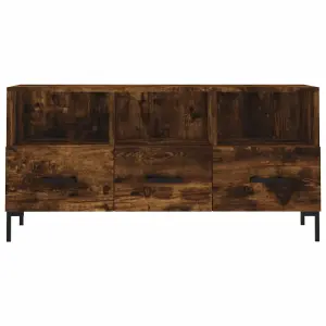 Berkfield TV Cabinet Smoked Oak 102x36x50 cm Engineered Wood