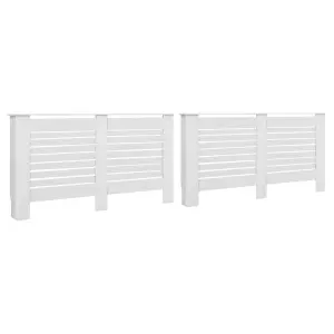 Berkfield Radiator Covers 2 pcs White 152x19x81.5 cm MDF