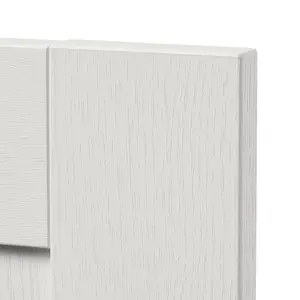 GoodHome Alpinia Matt ivory wood effect Shaker 2 drawer front, bridging door & bi fold door 600mm