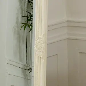 Melody Maison Cream Ornate Tall Slim Mirror 47cm x 142cm