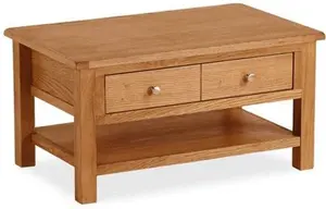 Dunelm Bromley Coffee Table, Oak, Farmhouse, Light Wood, Natural