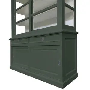 Stiles Display Cabinet Cement Grey