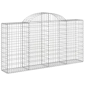 Berkfield Arched Gabion Baskets 40 pcs 200x30x100/120 cm Galvanised Iron