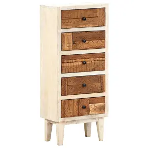 Berkfield Drawer Cabinet 45x30x105 cm Solid Reclaimed Wood