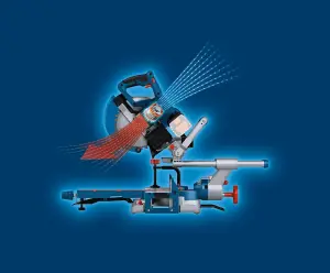 Bosch GCM18V-216D 18V BITURBO Cordless Double Bevel Mitre Saw 216mm Laser Bare