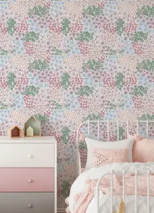 NuWallpaper NUS4849 Floral Bunch Multi Peel & Stick Wallpaper, Cool