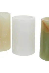 Interiors by Premier Three Onyx Tealight Holders,Candle Protection Tealight Holders, Easy to Clean Tealight