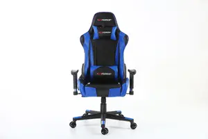 GTForce Pro Fx Reclining Sports Racing Gaming Office Desk Pc Car Faux Leather Chair (Blue)