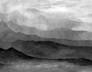 Galerie Atmosphere Grey Mountain Wall Mural