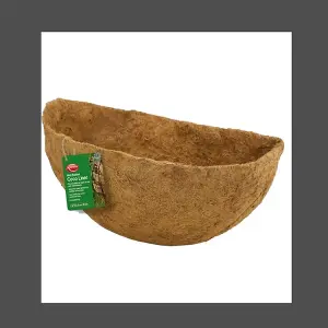 4 x Natural Coco Wall Basket Liner Pre-moulded for a 14 Inch Wall Basket