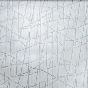 Grey Metallic Shimmer Wallpaper Textured Geometric Quirky Thick Vinyl Funky