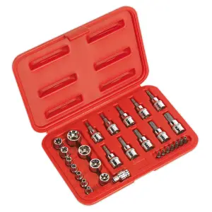 Sealey TRX-Star Socket & Security Bit Set Chrome Vanadium Steel 29 Pieces AK6193