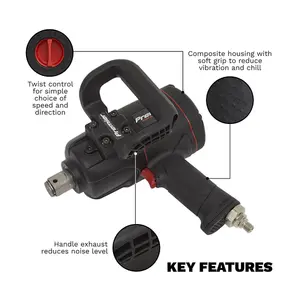 Sealey Air Impact Wrench 1"Sq Drive Twin Hammer SA6008