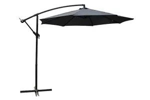 3m Cantilever Garden Parasol - Grey