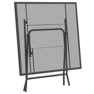 Berkfield Garden Table 80x80x72 cm Expanded Metal Mesh Anthracite