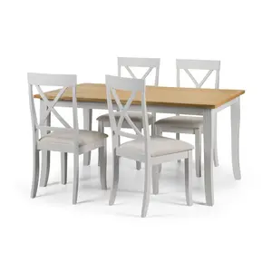 Conklin Solid Wood Base Dining Table Grey