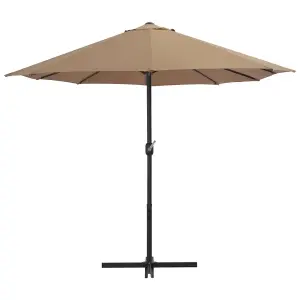 Berkfield Outdoor Parasol with Aluminium Pole 460x270 cm Taupe