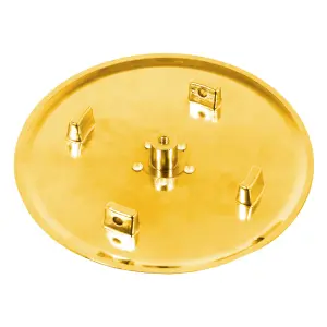 SPARES2GO 110mm Luxury Plug Cover for Shower Trap with 90mm Tray (Brushed Brass)