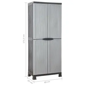 Berkfield Plastic Cabinet 68x39x171.5 cm