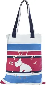 Radley Hampstead Shopping Tote Bag Cotton Red Blue