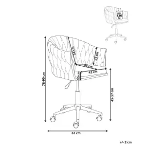 Beliani Glam Office Chair Pink MILAN