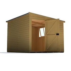 Shire Norfolk Workshop Pent Shed 10x8 Double Door 12mm Shiplap Style A