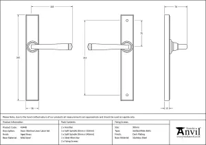 From The Anvil Aged Brass Avon Slimline Lever Latch Set