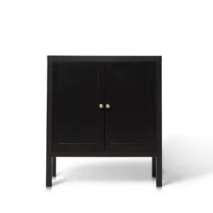 Olessja 2 Door Sideboard in Noir Black