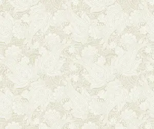 Hoopla Walls Natural Paisley Smooth Matt Wallpaper