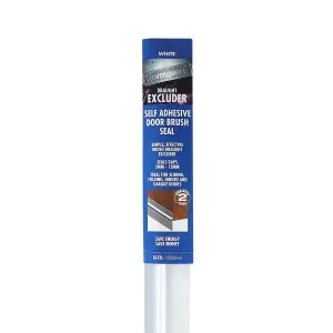 Stormguard Self Adhesive Door Draught Brush, 1000mm in White