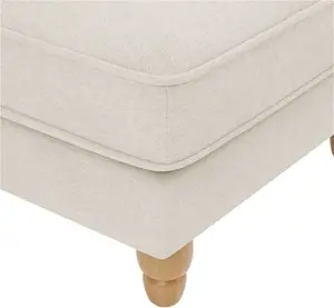 Dunelm Beatrice Luna Fabric Footstool, Country, Luna Natural