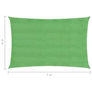 Berkfield Sunshade Sail 160 g/m2 Light Green 4x7 m HDPE