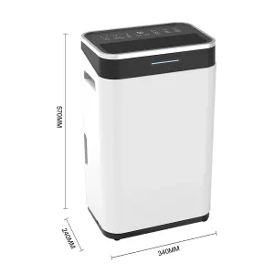 20L Dehumidifier with Wheels,24 hours Timer,Control Panel,Low Noise,Phone Control by WiFi