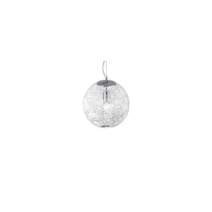 Luminosa Mapa Max 1 Light Large Globe Ceiling Pendant Chrome, E27