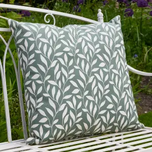 Forest Green Cotton Leaf Indoor Outdoor Garden Chair Sofa Bench Cushion