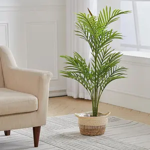 Artificial Plant House Plant Indoor Decorative Plant Fake Palm Tree in Black Pot 110 cm