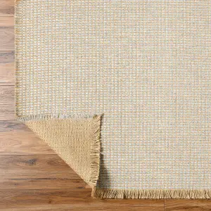 PAVI Becki Owens x Surya Solid and Border Boho Jute Area Rug 120 x 170 cm