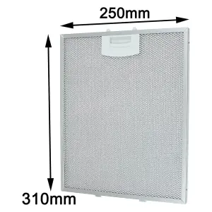 SPARES2GO Vent Extractor Metal Mesh Filter compatible with Siemens Cooker Hood Vent (250 x 310 mm)