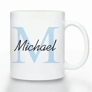 Personalised Mug - Any Name And Initial Choose Colour