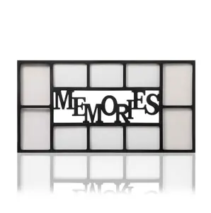 ARPAN Memories 10 Multi Aperture Photo Picture Frame - Holds 6 X 6''X4'' Photos, 4 X 5''X7'' Photos - Black