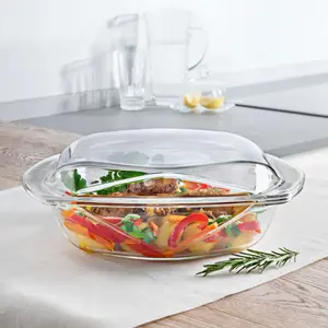 Chef Table Glass Casserole set 1.6L, 2 Piece, Serves 2-3