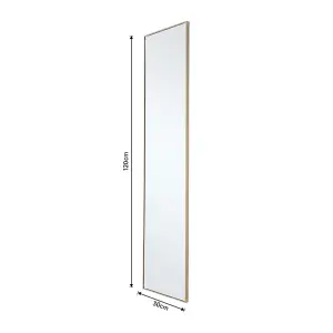 Rose Gold Rectangular Wall Mounted Framed Mirror Full Length Mirror Dressing Mirror H 120 cm x W 30 cm