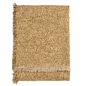 Yard Doze Woven Boucle Fringed Throw