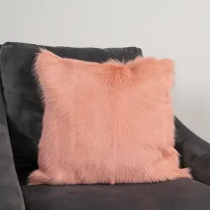 Genuine Pink Goatskin Luxury Cushion