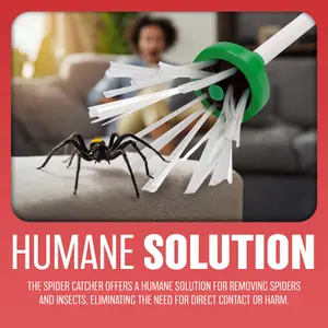 Spider Catcher - Humane Fun Friendly Insects Bugs 2ft Reach Home Grabber Trap Home Office Bedroom