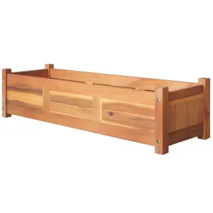 Berkfield Garden Raised Beds 2 pcs Acacia Wood 100x30x25 cm