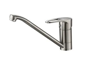 Cooke & Lewis Arya Silver Nickel effect Kitchen Top lever Tap